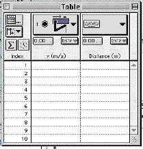 A two-column data table