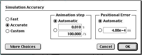 the accuracy dialog box