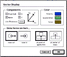 The Vector Display Dialog
