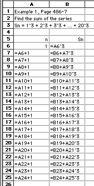 Example 1 Spreadsheet w/ Formulas