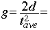 g=(2d)/t^2=