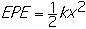 epe = (1/2)kx^2